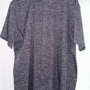 Men's Black Patterned Shirt